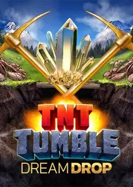 Mining tumble slot with TNT explosions and Dream Drop jackpot.
